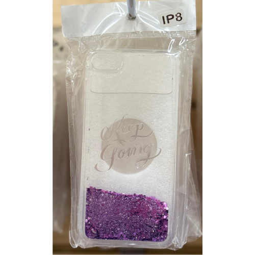 Clear & Purple Glitter Iphone 7/8