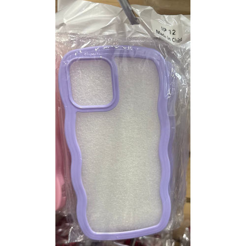 Clear With Purple Outline - Iphone 12