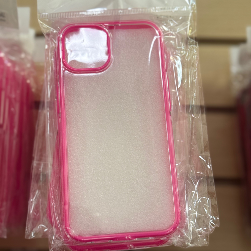 Clear Pink Outline Iphone 14