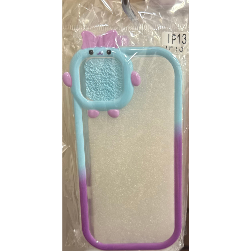 Clear Purple & Blue  Outline Iphone 13