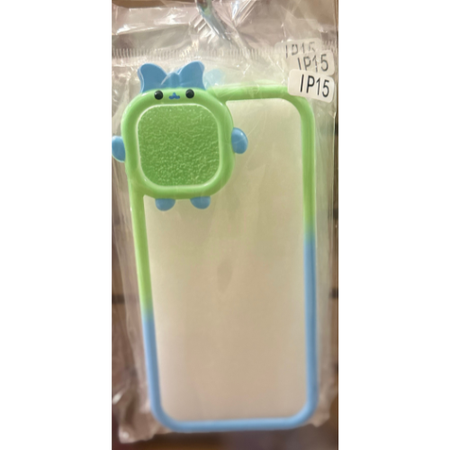 Clear Purple & Blue Outline Iphone 15 PRO