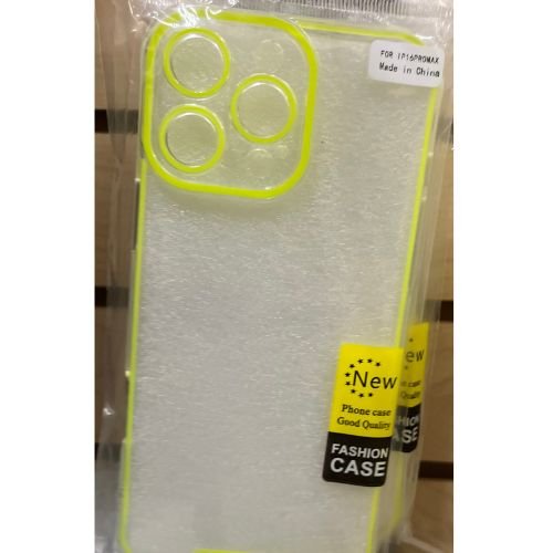 Clear Yellow Outline - Iphone 16 PRO MAX