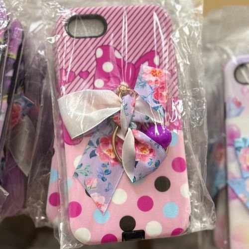 Pink W Purple Ribon - Iphone 7/8/SE